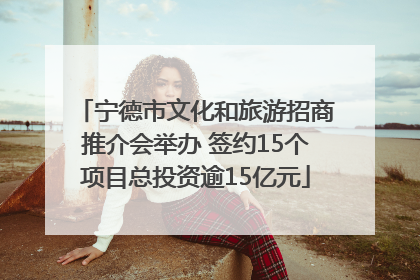 宁德市文化和旅游招商推介会举办 签约15个项目总投资逾15亿元