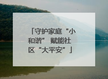 守护家庭“小和谐” 赋能社区“大平安”