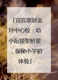 宜宾翠屏金坪中心校：幼小衔接架桥梁，探秘小学初体验