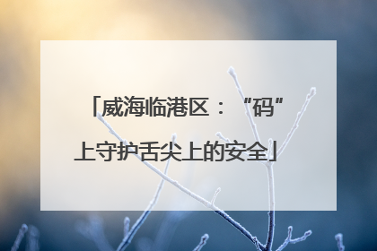 威海临港区：“码”上守护舌尖上的安全
