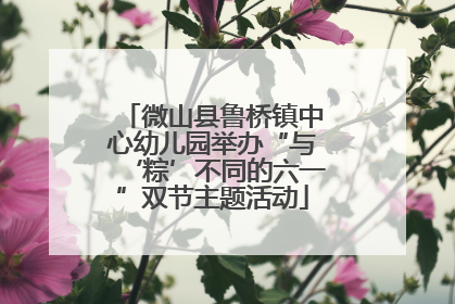 微山县鲁桥镇中心幼儿园举办“与‘粽’不同的六一”双节主题活动