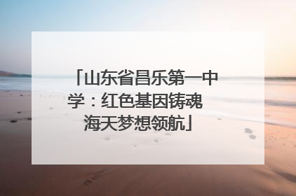 山东省昌乐第一中学：红色基因铸魂 海天梦想领航