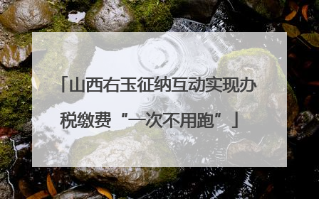 山西右玉征纳互动实现办税缴费“一次不用跑”