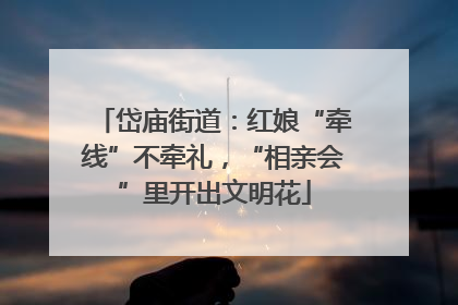 岱庙街道：红娘“牵线”不牵礼，“相亲会”里开出文明花
