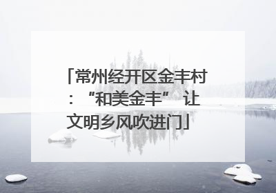 常州经开区金丰村：“和美金丰” 让文明乡风吹进门