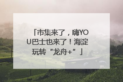 市集来了，嗨YOU巴士也来了！海淀玩转“龙舟+”