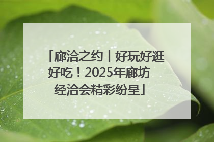 廊洽之约丨好玩好逛好吃！2025年廊坊经洽会精彩纷呈