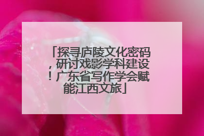 探寻庐陵文化密码，研讨戏影学科建设！广东省写作学会赋能江西文旅