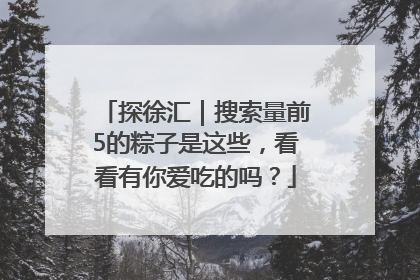 探徐汇｜搜索量前5的粽子是这些，看看有你爱吃的吗？