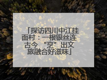 探访四川中江挂面村：一根银丝连古今 “烹”出文旅融合好滋味