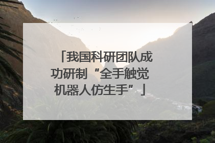 我国科研团队成功研制“全手触觉机器人仿生手”
