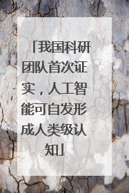 我国科研团队首次证实，人工智能可自发形成人类级认知