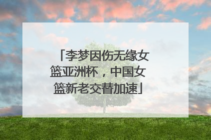 李梦因伤无缘女篮亚洲杯，中国女篮新老交替加速