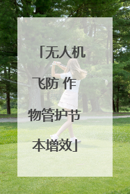 无人机飞防 作物管护节本增效