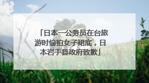 日本一公务员在台旅游时偷拍女子裙底，日本岩手县政府致歉
