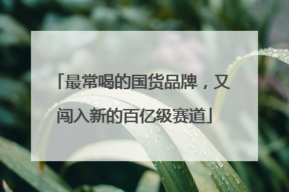 最常喝的国货品牌，又闯入新的百亿级赛道