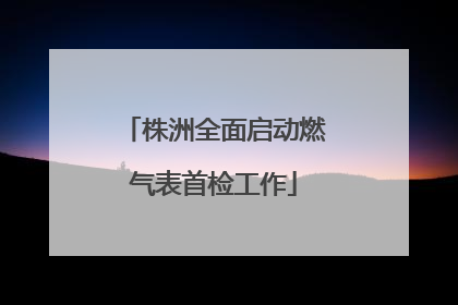 株洲全面启动燃气表首检工作