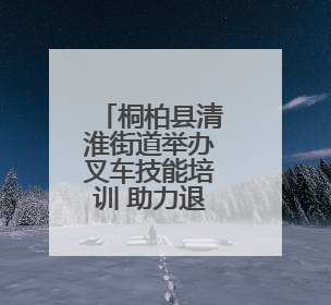 桐柏县清淮街道举办叉车技能培训 助力退役军人及居民就业