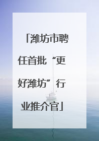 潍坊市聘任首批“更好潍坊”行业推介官