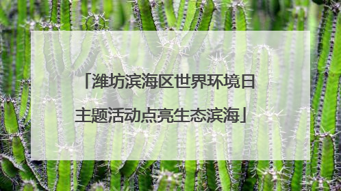 潍坊滨海区世界环境日主题活动点亮生态滨海