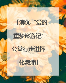 澳优“爱的童梦巡游记”公益行走进怀化溆浦