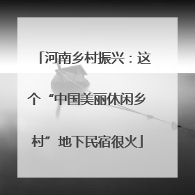 河南乡村振兴：这个“中国美丽休闲乡村”地下民宿很火