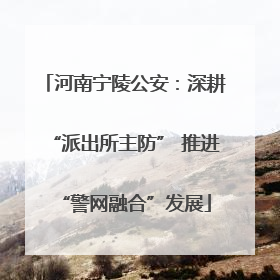 河南宁陵公安：深耕“派出所主防” 推进“警网融合”发展