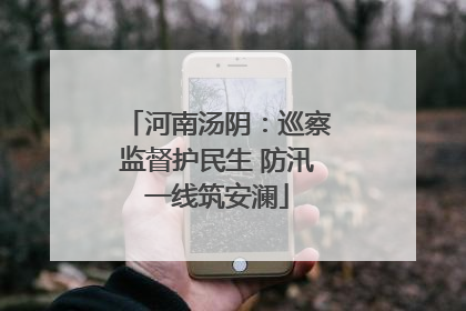 河南汤阴：巡察监督护民生 防汛一线筑安澜