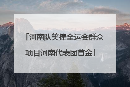 河南队笑捧全运会群众项目河南代表团首金