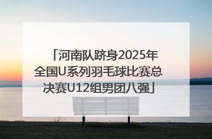河南队跻身2025年全国U系列羽毛球比赛总决赛U12组男团八强