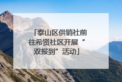 泰山区供销社前往希贤社区开展“双报到”活动