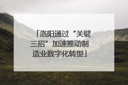 洛阳通过“关键三招”加速推动制造业数字化转型
