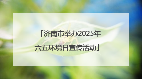 济南市举办2025年六五环境日宣传活动