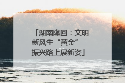 湖南隆回：文明新风生“黄金” 振兴路上展新姿