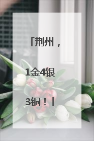 荆州，1金4银3铜！