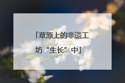 草原上的非遗工坊“生长”中