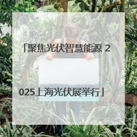 聚焦光伏智慧能源 2025上海光伏展举行
