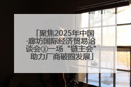 聚焦2025年中国·廊坊国际经济贸易洽谈会③一场“链主会” 助力厂商破圈发展