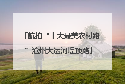 航拍“十大最美农村路”沧州大运河堤顶路