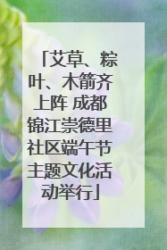 艾草、粽叶、木箭齐上阵 成都锦江崇德里社区端午节主题文化活动举行