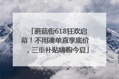 蘑菇街618狂欢启幕！不用凑单直享底价，三重补贴嗨购今夏
