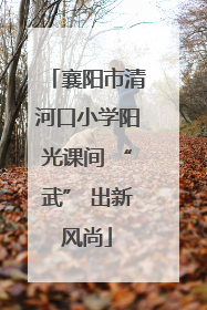 襄阳市清河口小学阳光课间 “武” 出新风尚
