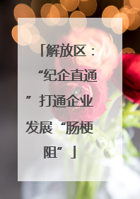 解放区：“纪企直通”打通企业发展“肠梗阻”