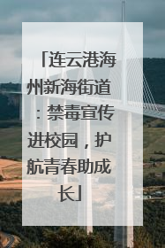 连云港海州新海街道：禁毒宣传进校园，护航青春助成长