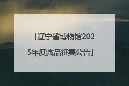 辽宁省博物馆2025年度藏品征集公告