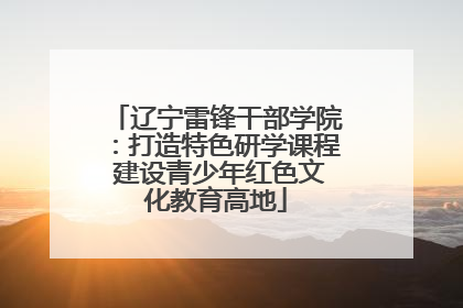 辽宁雷锋干部学院：打造特色研学课程 建设青少年红色文化教育高地