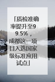 质检准确率提升至99.5%，成都这一项目入选国家级标准应用试点