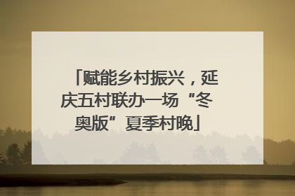 赋能乡村振兴，延庆五村联办一场“冬奥版”夏季村晚