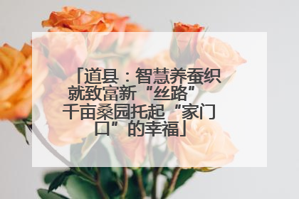 道县：智慧养蚕织就致富新“丝路” 千亩桑园托起“家门口”的幸福