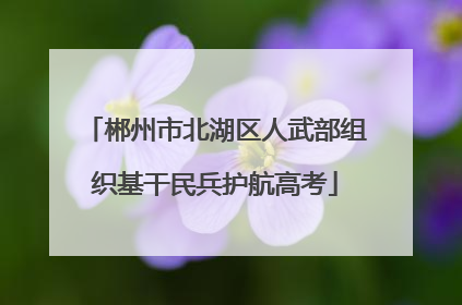 郴州市北湖区人武部组织基干民兵护航高考